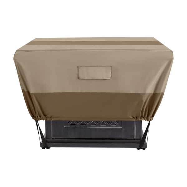 35.25 in. L x 35.25 in. W x 18 in. H Beige Patio Square Fire Pit Cover