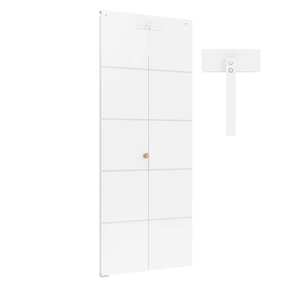 TENONER 36 in x 80 in 4-Line Flat Panel White Primed Hollow Core MDF ...