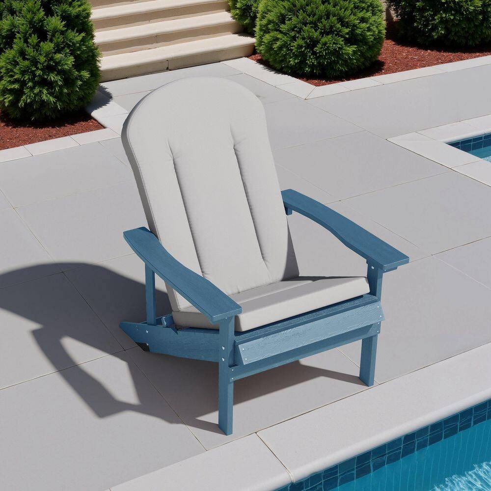 "Outdoor Adirondack Chair Cushion in Light Gray 50 in. x 20 in. x 2.4"" High Back Patio Seat Cushion with Ties and Elastic" price history on PriceWatchPro