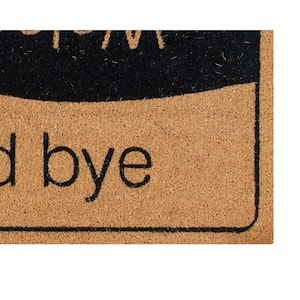 Natural Collection Coir Mat Good Bye in Multi Color