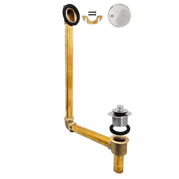 Westbrass Direct Connect Overflow with Tip-Toe Trim and 2