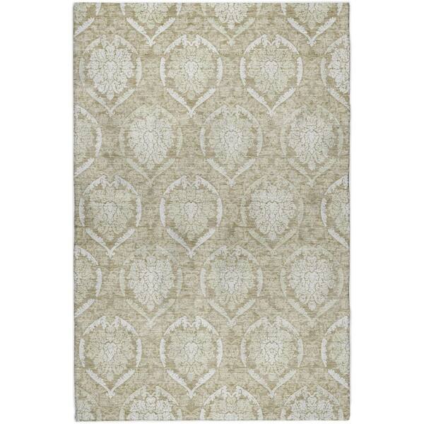 Dream Shag Premium Machine Washable Abstract ADS810 Tan 10 ft. x 14 ft. Area Rug