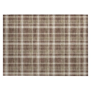 Chantille ACN563 Chocolate 1 ft. 8 in. x 2 ft. 6 in. Machine Washable Indoor/Outdoor Geometric Area Rug