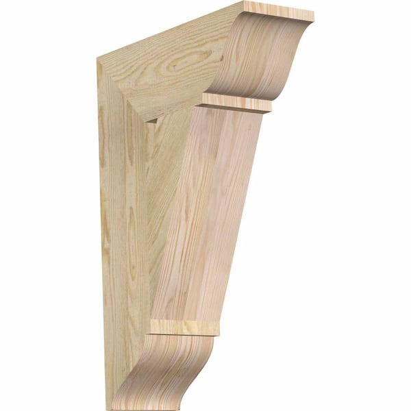 Ekena Millwork 6 in. x 26 in. x 18 in. Douglas Fir Traditional Rough Sawn Bracket