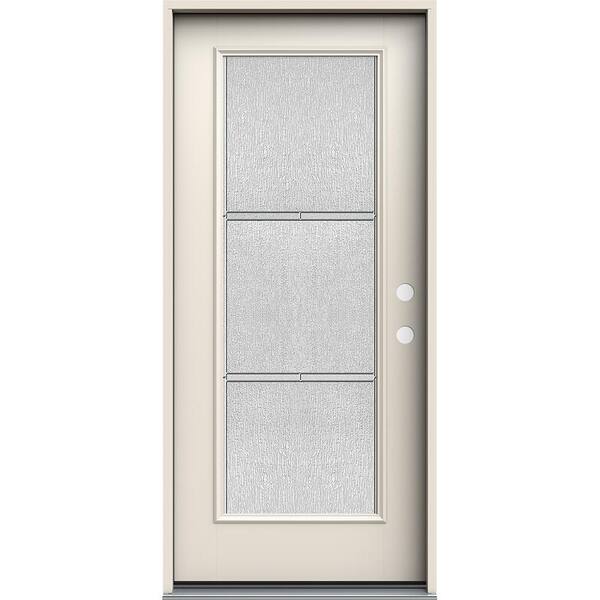 JELD-WEN 36 In. X 80 In. Left-Hand Full Lite Eastfield Decorative Glass ...