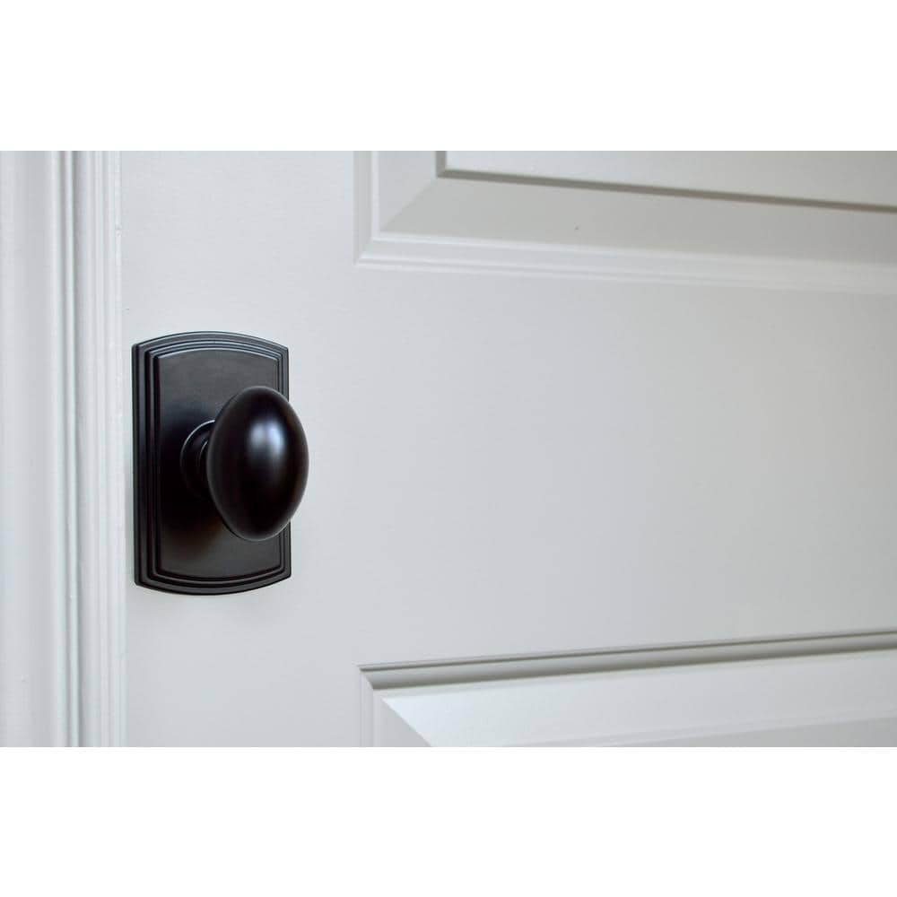 Canova Edged Oil Rubbed Bronze Privacy Door Knob Set