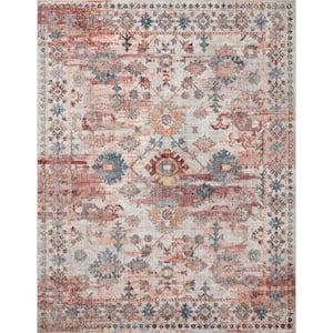 Cassandra Ivory/Rust/Blue 2'-6'' x 5'-9'' Vintage Bohemian Area Rug