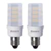 Bulbrite 35 - Watt Equivalent Warm White Light T4 (E12) Candelabra Screw, Dimmable Frost LED Light Bulb 2700K (2-Pack) 861531