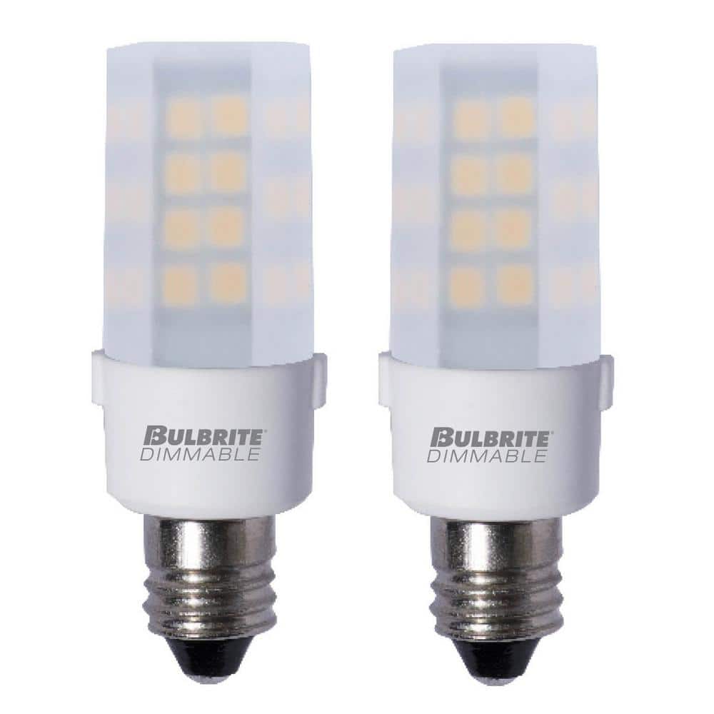 35 - Watt Equivalent Warm White Light T4 (E12) Candelabra Screw, Dimmable F