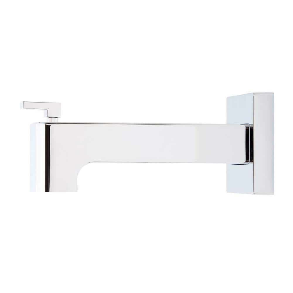 Matte Black Brass Wall Mounted Tub Spout with Diverter