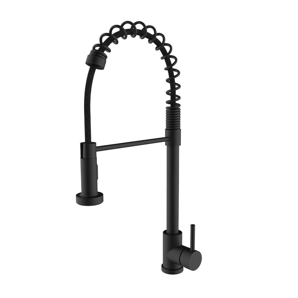 Single Handle Pull Out Sprayer Kitchen Faucet In Black YPG41 The Home   Black Pull Out Kitchen Faucets Ypg41 64 1000 