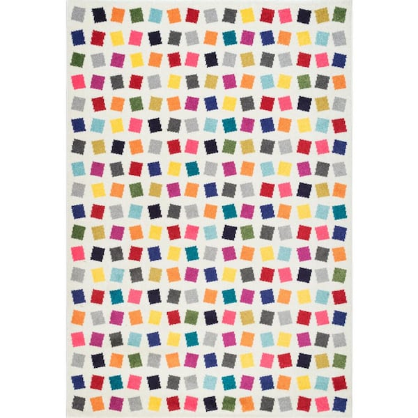 nuLOOM Bettye Squares Multi 7 ft. x 9 ft. Area Rug