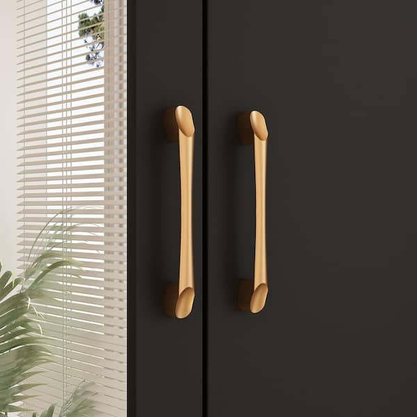 FUFU&GAGA Black Wood 35.5 in. W Armoires Wardrobe With