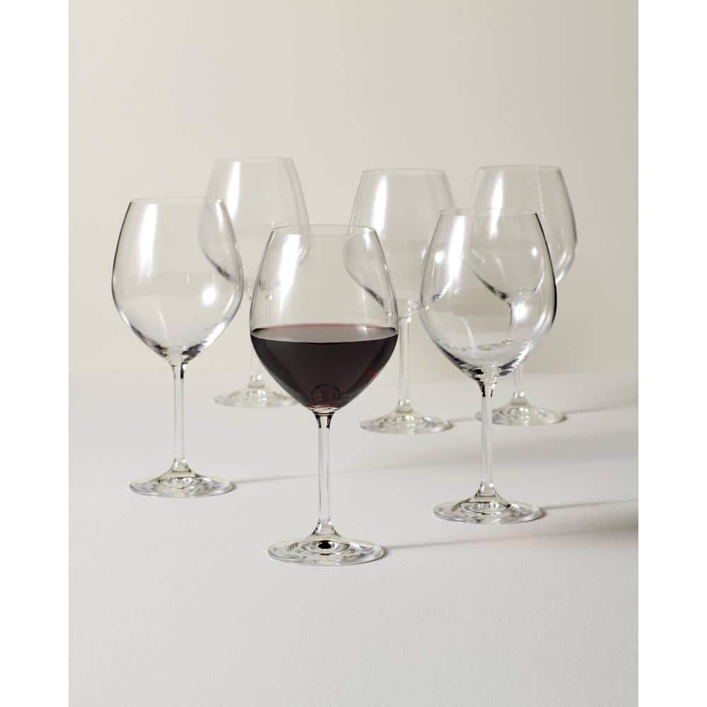 Tuscany Classics Clear European Crystal Red Wine Glass Set of 6