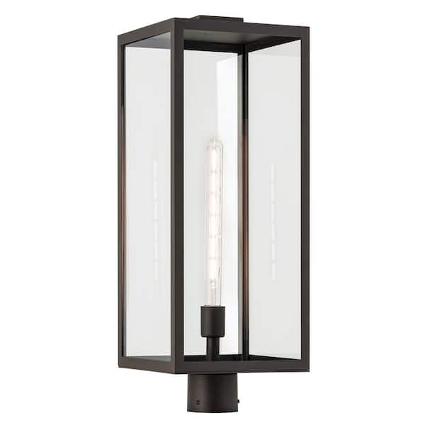 KICHLER Branner 1-Light Olde Bronze Aluminum Hardwired Waterproof Outdoor Post Light with No Bulbs Included (1-Pack)
