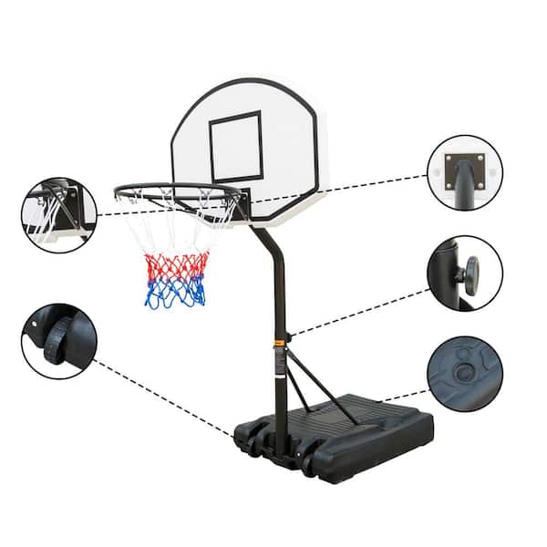 ITOPFOX Portable Poolside Height-Adjustable Basketball Hoop Goal