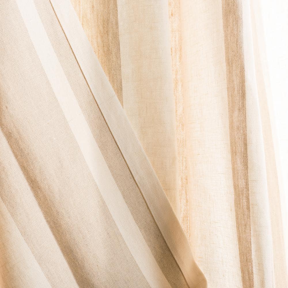 Ivory Linen and Cotton Sheer Grommet Window Panel