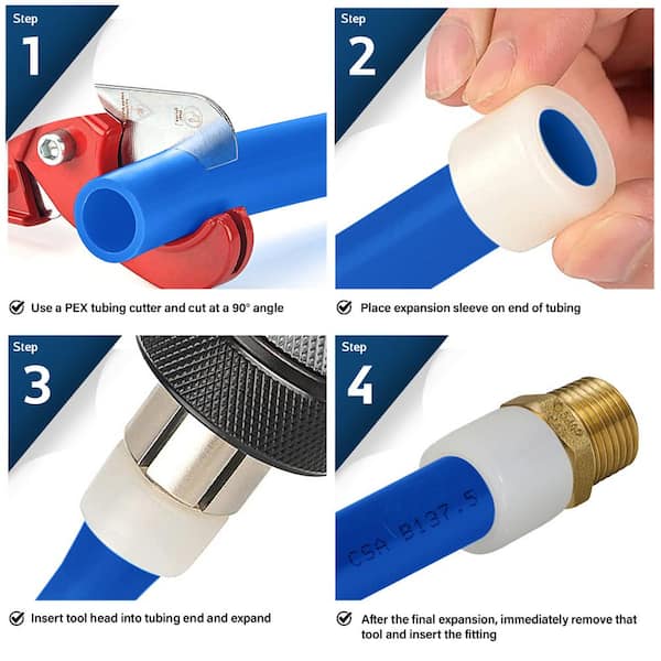 PLUMBFLEX 3/4 in. x 1/2 in. 90° PEX A x MIP Expansion Pex Adapter