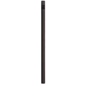 7 ft. Bronze Outdoor Direct Burial Lamp Post with Convenience Outlet fits 3 in. Post Top Fixtures