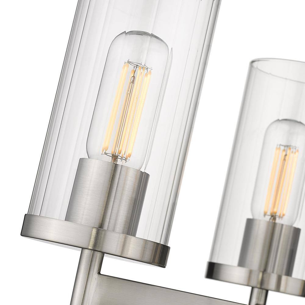 Winslett Pewter 5-Light Chandelier with Clear Glass Shades