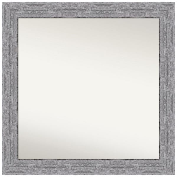 Amanti Art Bark Rustic Grey 31 in. W x 31 in. H Non-Beveled Bathroom Wall Mirror in Gray