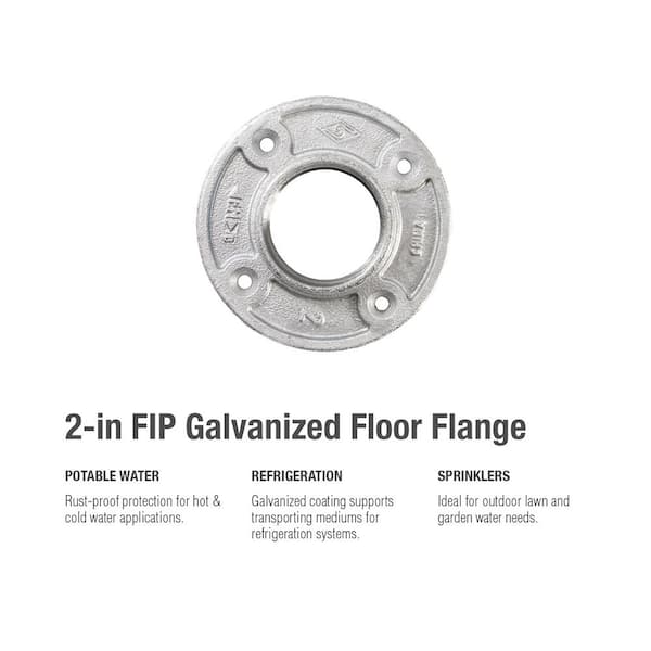 Fenau | Floor Flange, Round, 60.3 Mm, Wall Flange, Ceiling Flange