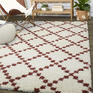 Cheshire Rust 5 ft. x 7 ft. Trellis Area Rug