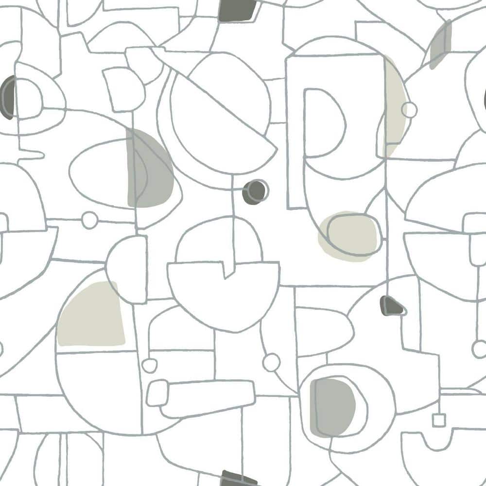 Neutrals Geometric Peel and Stick Wallpaper