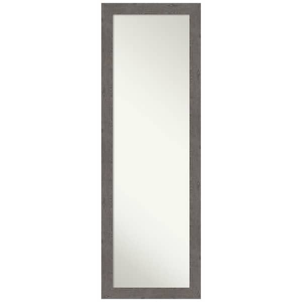 Amanti Art Large Rectangle Distressed Grey Modern Mirror (51.25 in. H x 17.25 in. W)
