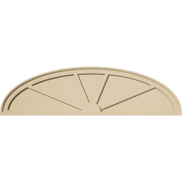 Ekena Millwork 54-in W x 14-1/2-in H x 2-in P Elliptical 4-SpokeSignature Urethane Pediment, Primed Tan