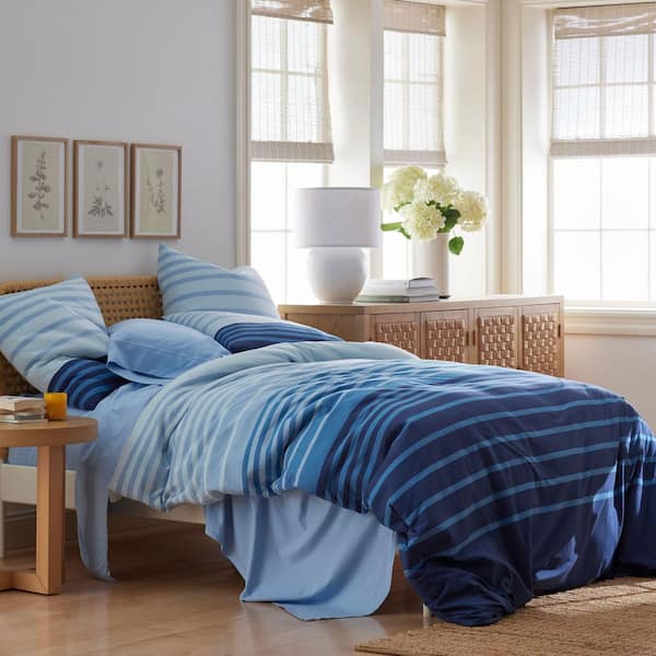 Company Cotton Jersey Knit Stripe Duvet Cover