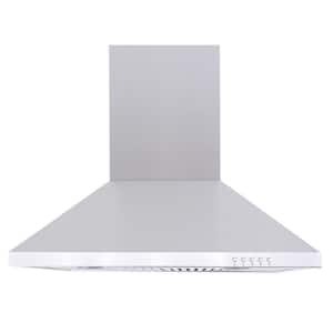 30 in. 560 CFM Residential Wall Range Hood with LED Lights in Stainless Steel