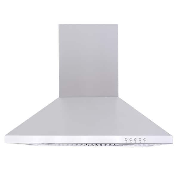 Windster 30 In 560 Cfm Residential Wall Range Hood With Led Lights Stainless Steel Rh W30ss The Home Depot - Venmar 30 In Ducted Wall Mounted Range Hood Reviews
