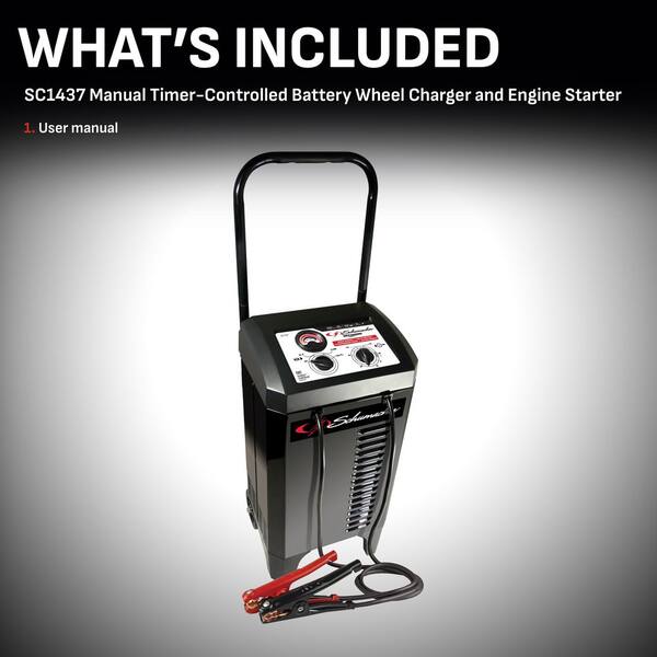 Schumacher DY-1420 2/20/55/140 Amp Manual Wheel Battery Charger With Engine Start - View #8