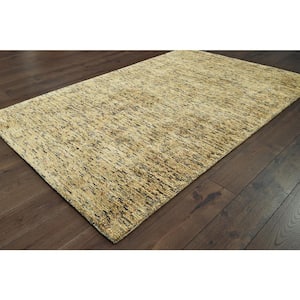 Livingston Gold/Green 8 ft. x 10 ft. Solid Area Rug