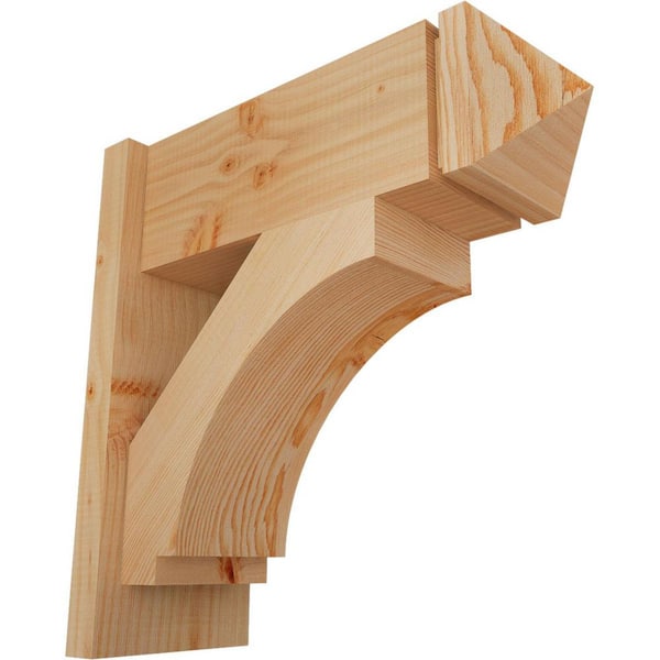 Ekena Millwork 8 in. x 20 in. x 20 in. Douglas Fir Imperial Arts and Crafts Smooth Outlooker