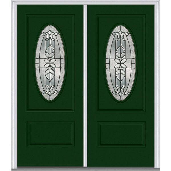 MMI Door 72 in. x 80 in. Cadence Left-Hand Oval 1-Panel Classic Painted Fiberglass Smooth Prehung Front Door