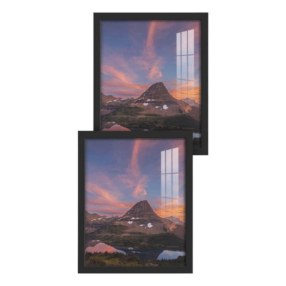 Wexford Home Modern 11 in. x 14 in. Black Picture Frame (Set of 2 ...