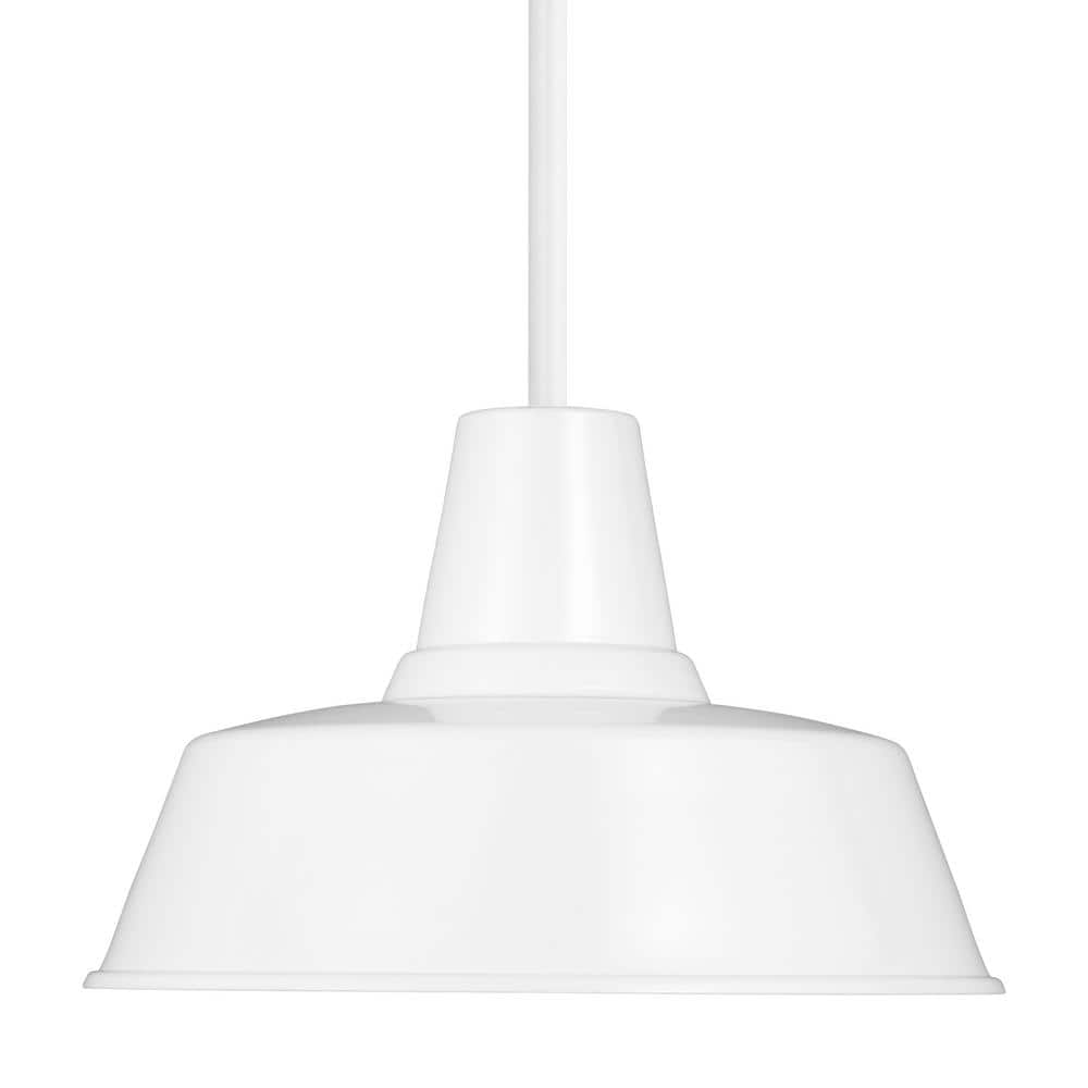 Fisher White Aluminum 14" Dia Outdoor Pendant Light