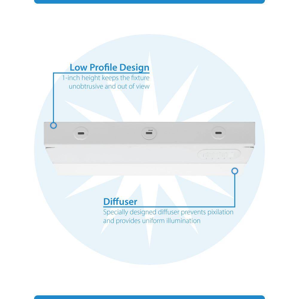 9-Inch White Adjustable LED Under Cabinet Light Bar