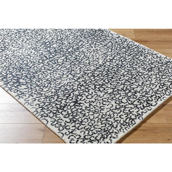 Rize Black/White 6 ft. x 9 ft. Modern Hand-Made Indoor Area Rug