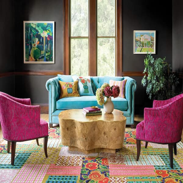 Elm Patchwork Hand Micro Hooked Wool Multi 3 ft. x 8 ft. Indoor Runner Rug