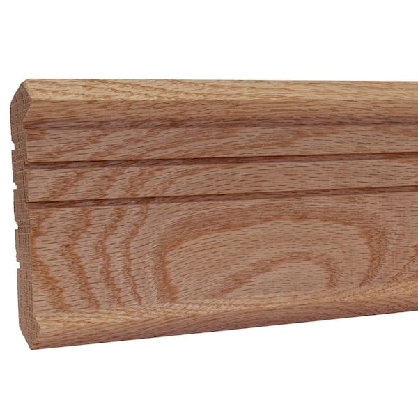 0.75 in. D x 4.5 in. W x 92 in. L Unfinished Red Oak Wood Tova Crown Moulding