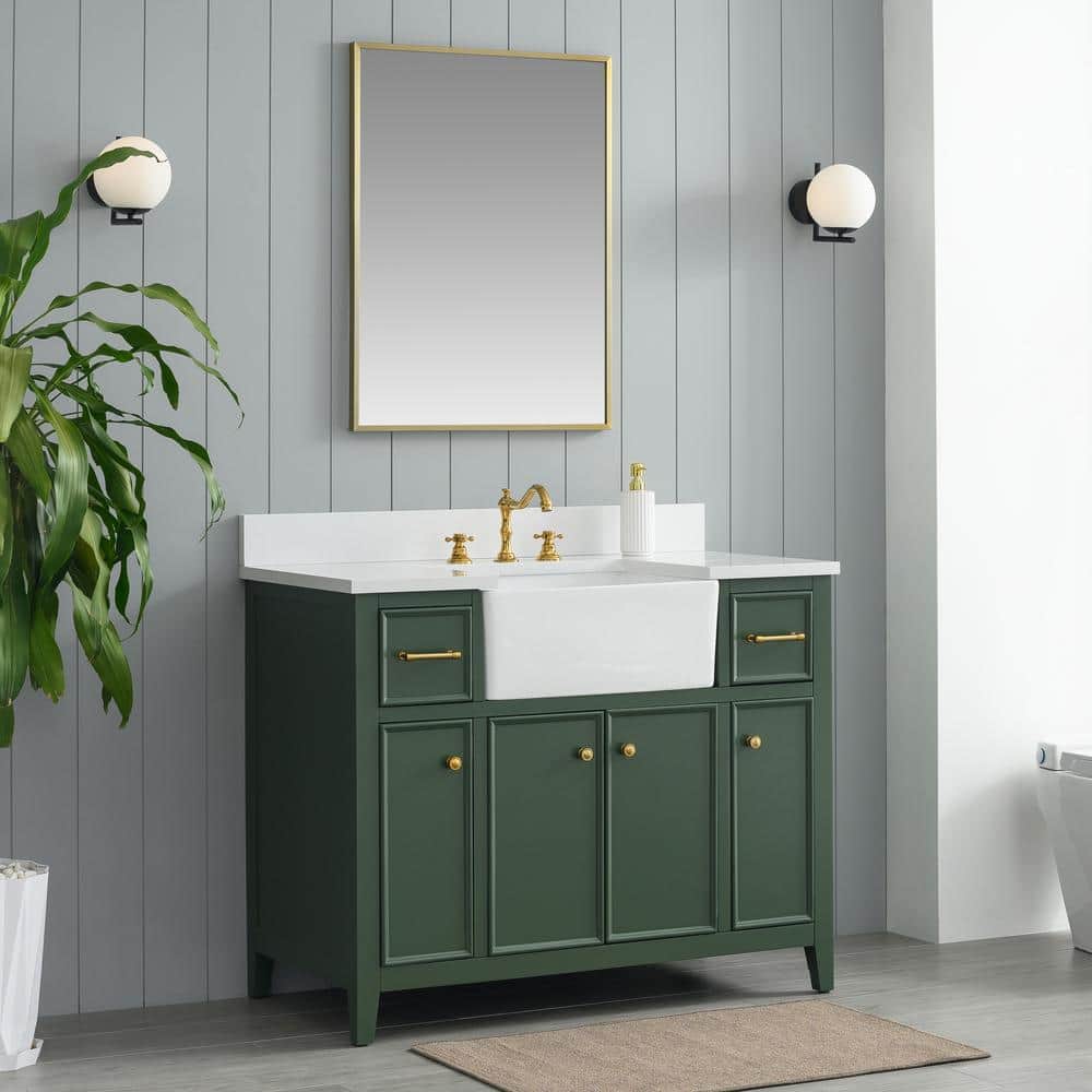 Evergreen 42'' Freestanding Single Bathroom Vanity with Ceramic Sink