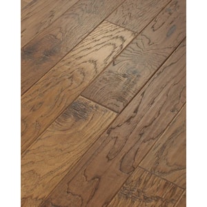 Canyon Bison Hickory 3/8 In. T X 5 in. W Tongue and Groove Scraped Engineered Hardwood Flooring (23.66 sq.ft./case)