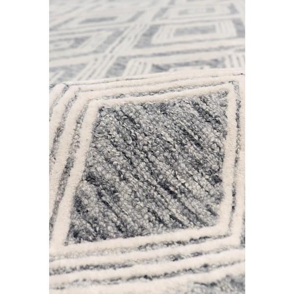 Wool Carpet Non-woven Bottom 100% polypropylene 1300g Fleece 1.2 inch Wool  Height Modern Area Rug Large Floor Mat and Rug for Living Room Dark Gery  5'*8' 