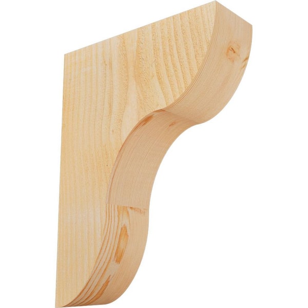 4 in. x 12 in. x 16 in. Douglas Fir Carmel Rough Sawn Corbel