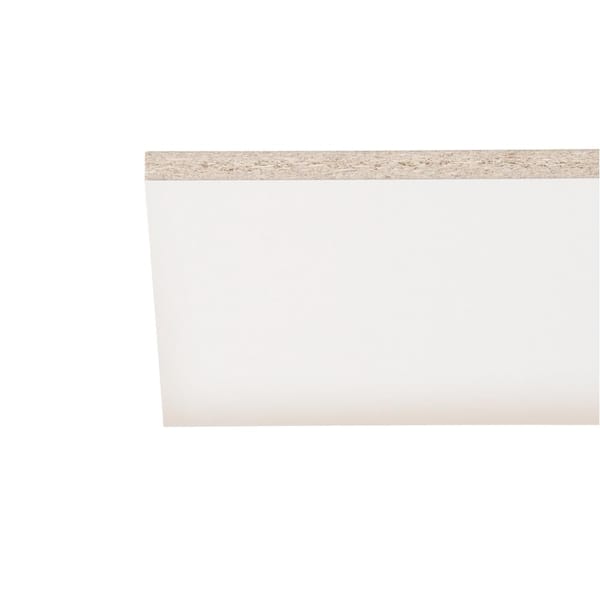 Veranda White Melamine Wood Shelf 23.75 in. D x 48 in. L