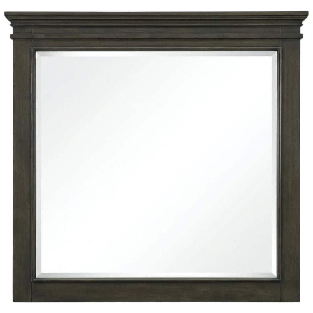 Alphonse Gray 42.9 in. W x 39 in. H Traditional Rectangle Wood Framed Mirror price history on PriceWatchPro