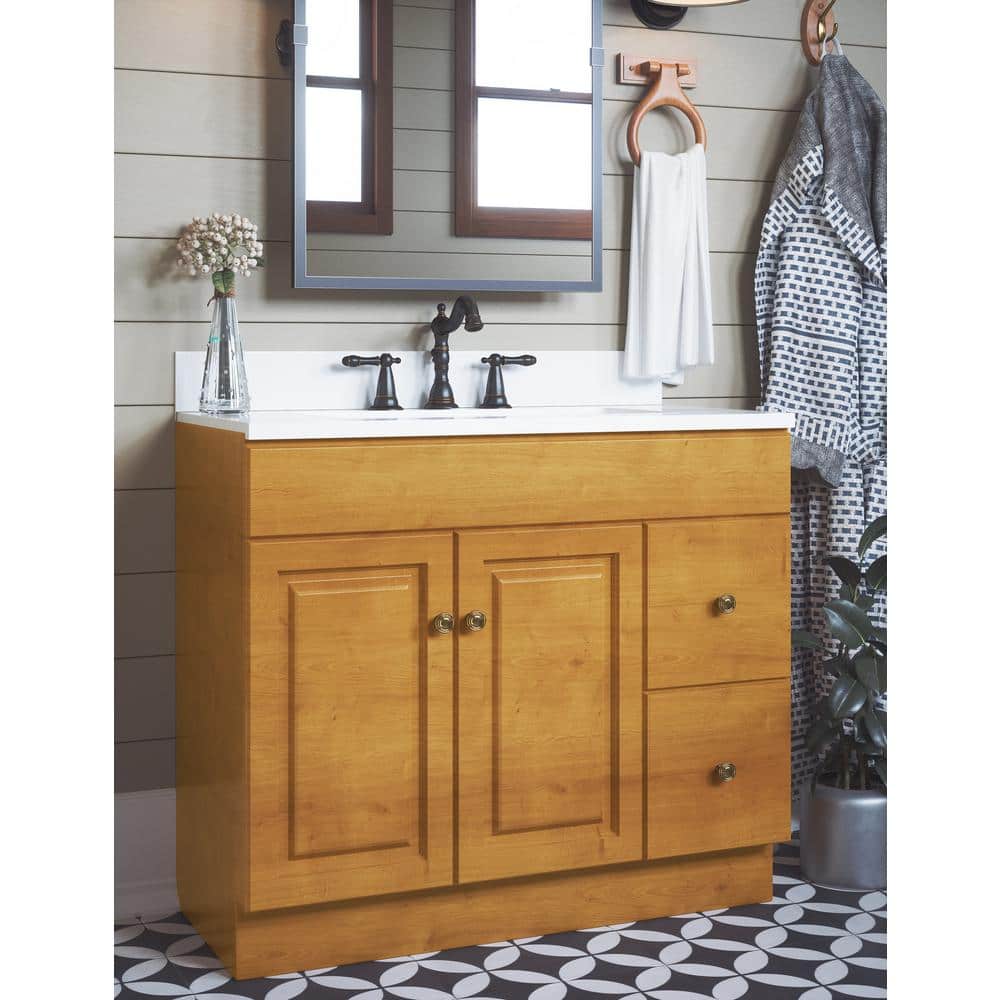 Honey Oak Wall Mounted Wooden Towel Ring